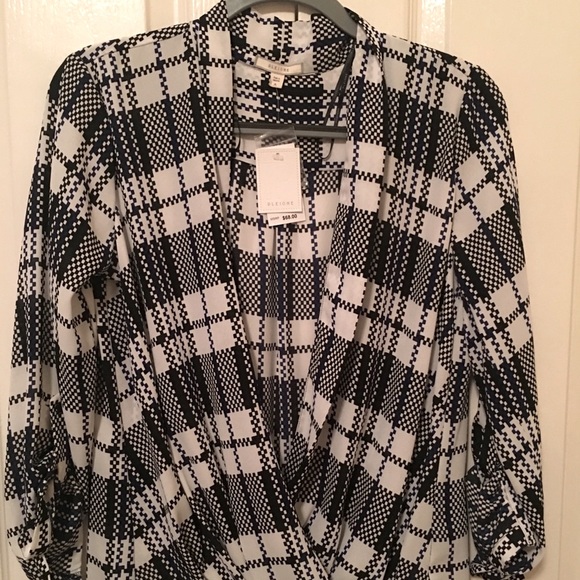 PLEIONE Navy and White Blouse-Macy’s. NWT Size M - Picture 3 of 6